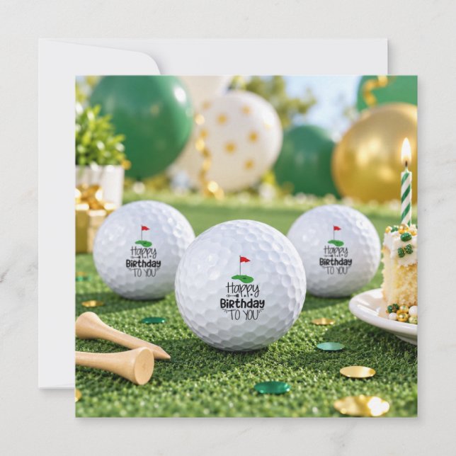 Boules de golf Joyeux Anniversaire à Toi  (Devant)