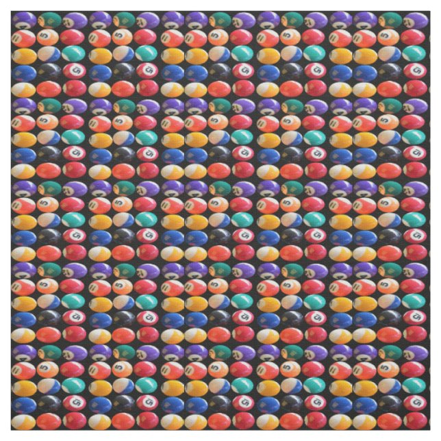 Boules de huit numérotées et colorées, tissu (Échantillon)