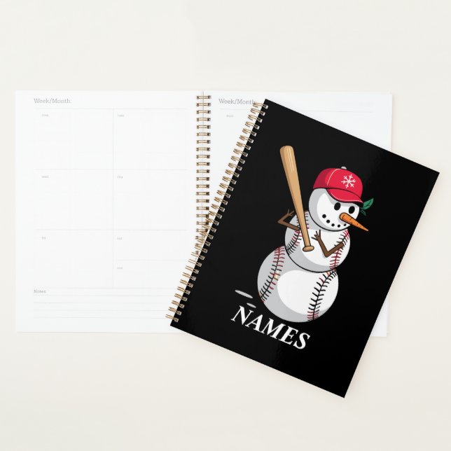 Boules de neige de bonhomme de neige de baseball n (Devant avec enveloppe)