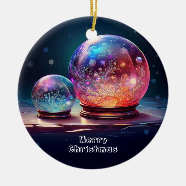 Boules de Neige en Cristal Ornement de Noël (Devant)