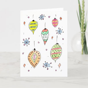 Boules de Noël brillantes ! Carte de Noël