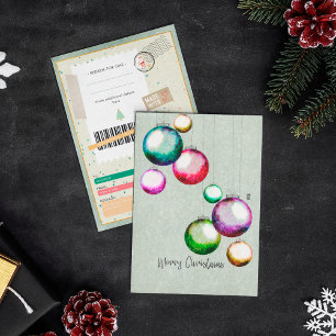 Boules de Noël Ticket Famille Cadeau Bon de Réduct