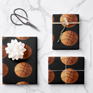 Boules De Panier Orange Sur Noir, Feuilles D'Envel