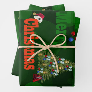 Boules de pelouse, ensemble de papier de Noël