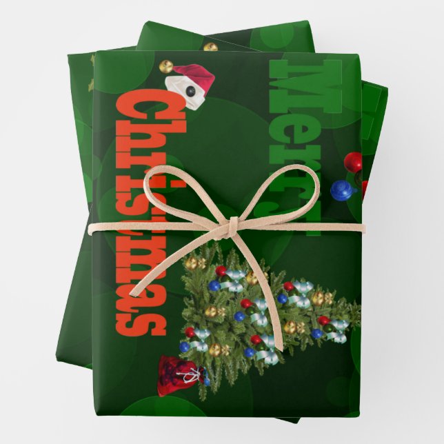 Boules de pelouse, ensemble de papier de Noël (En situation)