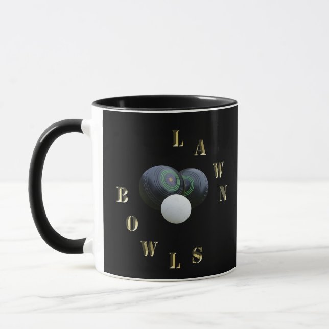 Boules de pelouse noires, Mug de café (Gauche)