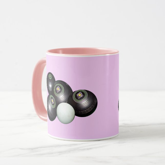 Boules de pelouse roses, Mug de café (Devant gauche)