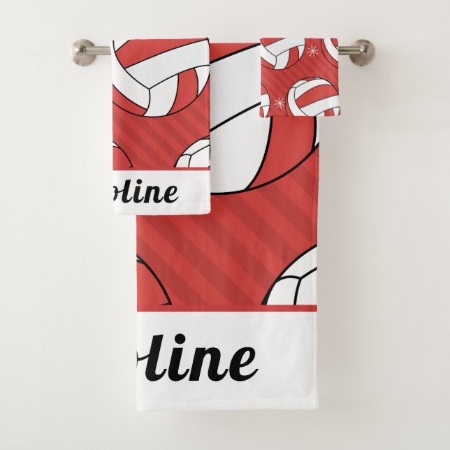 Boules de volley-ball rouge et flocons de neige No (En situation)