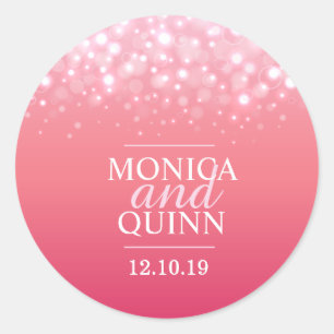 Boules pétillantes de champagne rose autocollant m