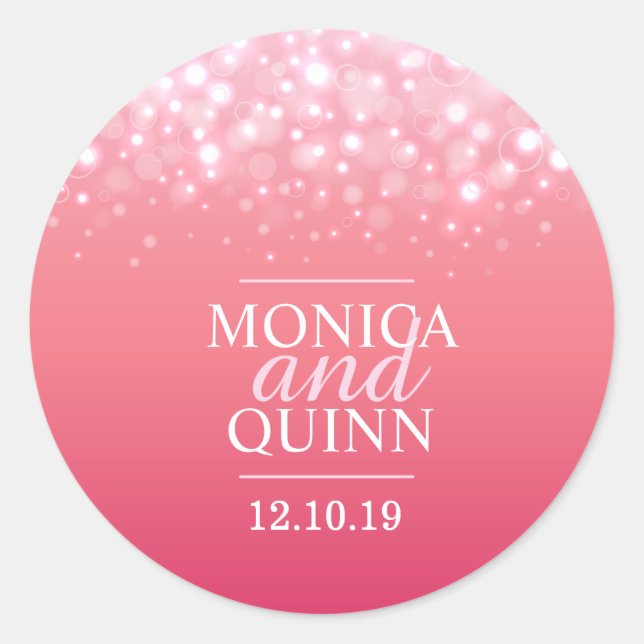 Boules pétillantes de champagne rose autocollant m (Devant)