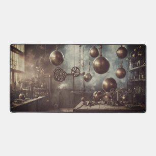 Boules volantes, dans un laboratoire steampunk