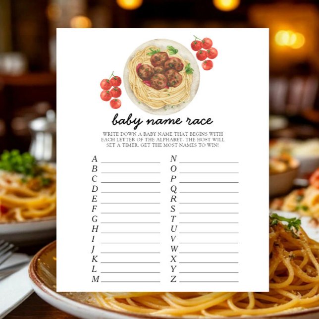 Boulettes de viande - Jeu de course de noms de béb (Créateur téléchargé)