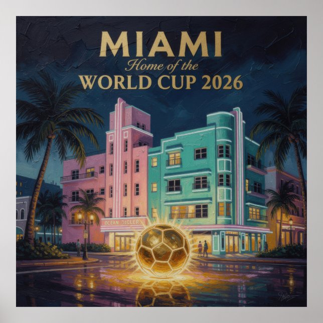 Boulevard Art Déco de Miami Imprimé (Devant)