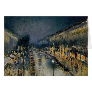Boulevarde Montmartre à la nuit ~ Camille Pissarro