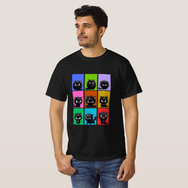 Boulonner Le T-Shirt Cat Mens (Devant entier)