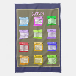 Boulons de Tissu torchon de cuisine 2023 calendrie
