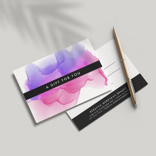 Boulot d'aquarelle Magenta Certificat cadeau