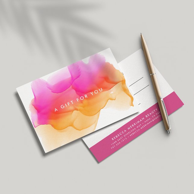 Boulot d'aquarelle moderne | Certificat cadeau (Créateur téléchargé)