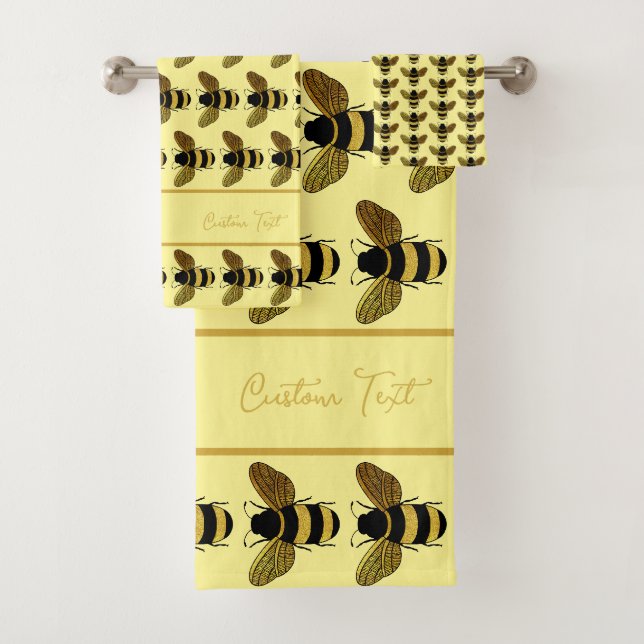 BOUMBLEBEE MOTIF OR BLACK BEE SUR BEURRE JAUNE (En situation)