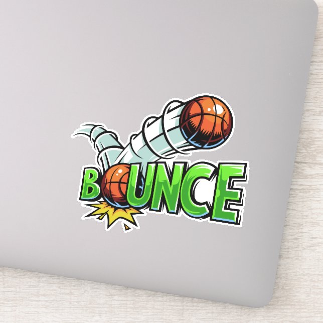 BOUNCE autocollants de basket-ball taillés sur mes (Détail)