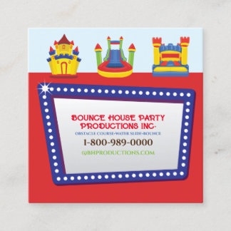 BOUNCE HOUSE ANNIVERSAIRE FÊTE Vos Cartes de visit