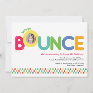 Bounce House Anniversaire Invitation Carte photo M