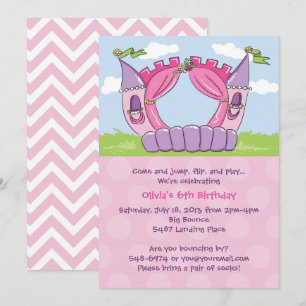 Bounce House Invitations : Princess Birthday Party