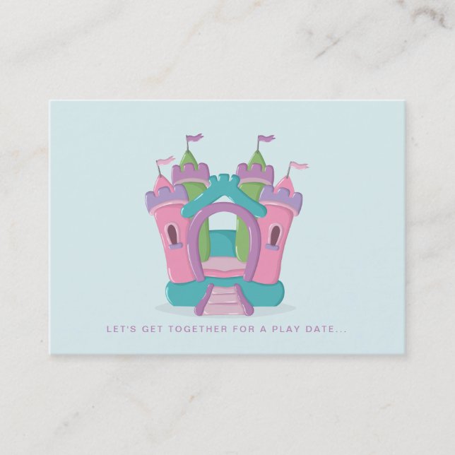 Bounce House Party Jouer Date Carte d'appel (Devant)