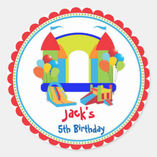 Bounce House Stickers Anniversaire