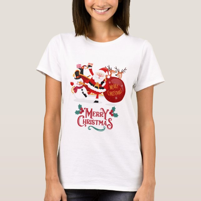 Bouncy Toonz Customisé Tshirt de Noël (Devant)