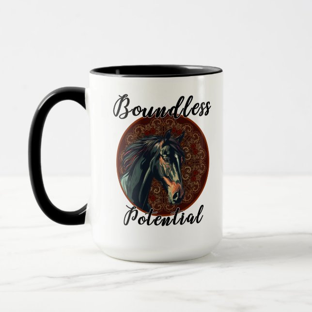 Boundless Potential Horse Mug – Majestic Stallion  (Gauche)