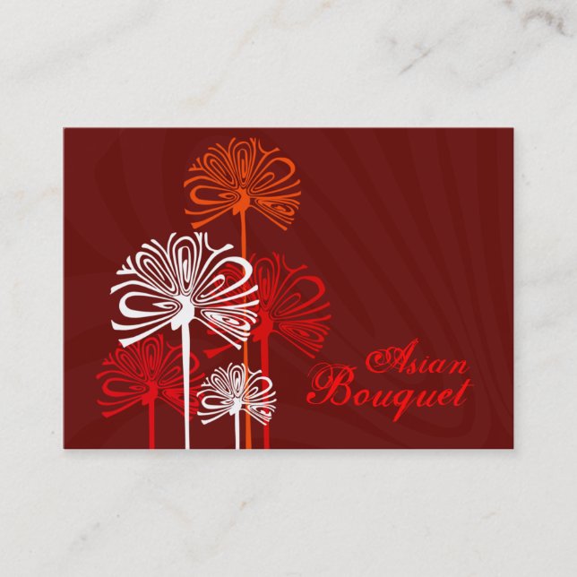 Bouquet asiatique Chubby Cartes de visite (Devant)