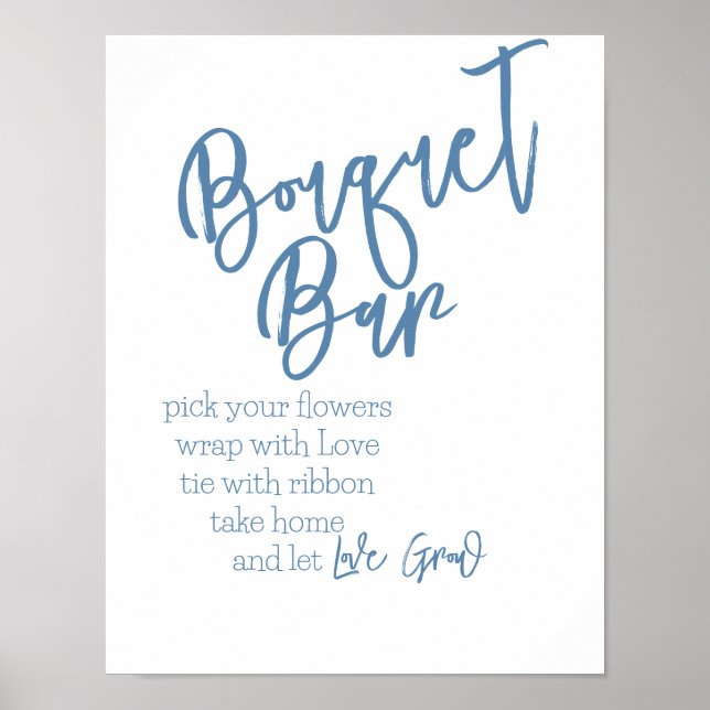 Bouquet Bar Dusty Poster bleu (Devant)