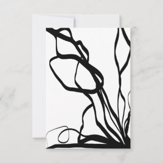 Bouquet Blanc : Abstrait blanc & noir