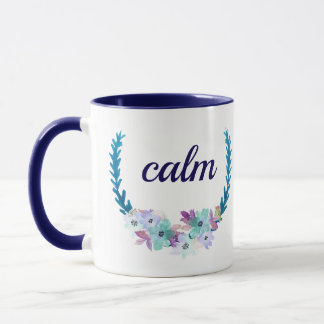 Bouquet Bleu Café Calme Mug du matin