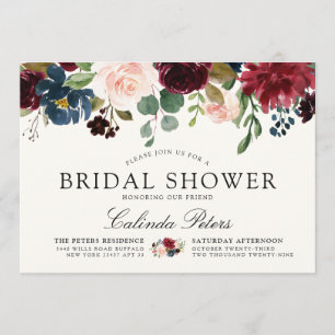Bouquet Bourgogne   Invitation de douche nuptiale