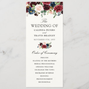 Bouquet Bourgogne   Programme de mariage floral