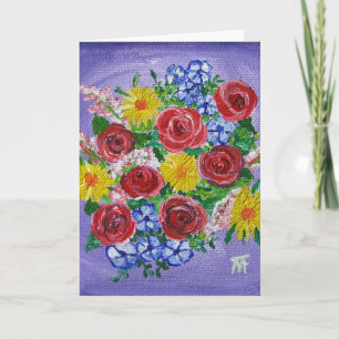 Bouquet coloré - Carte de voeux