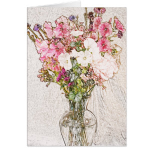 Bouquet dans le vase clair