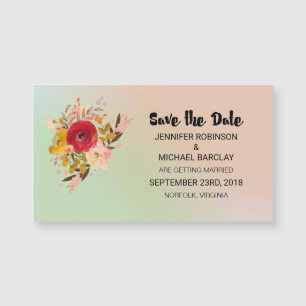 Bouquet d'aquarelle florale Mariage Enregistrer la