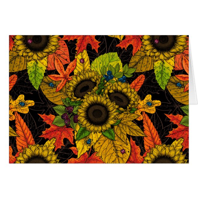 Bouquet d'automne noir (Devant horizontal)