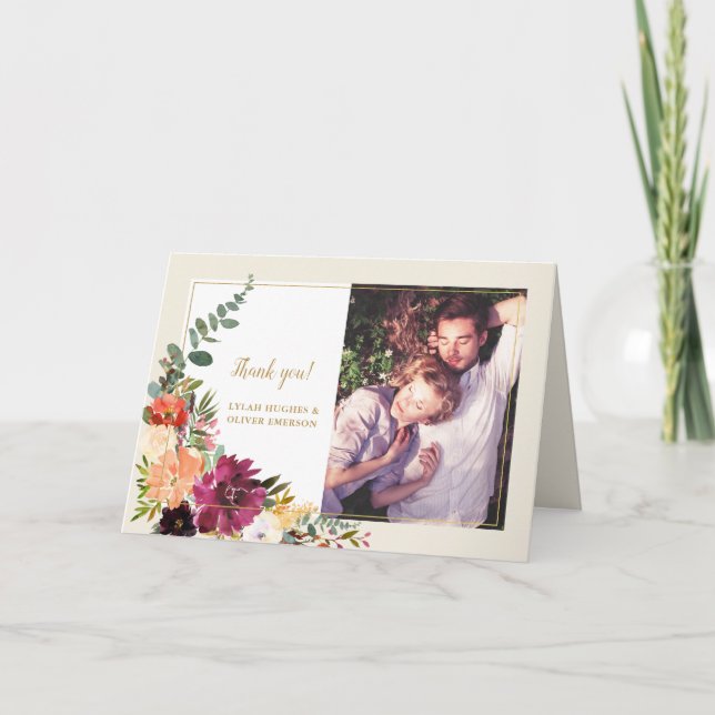 Bouquet d'automne sauvage | Carte de remerciements (Devant)