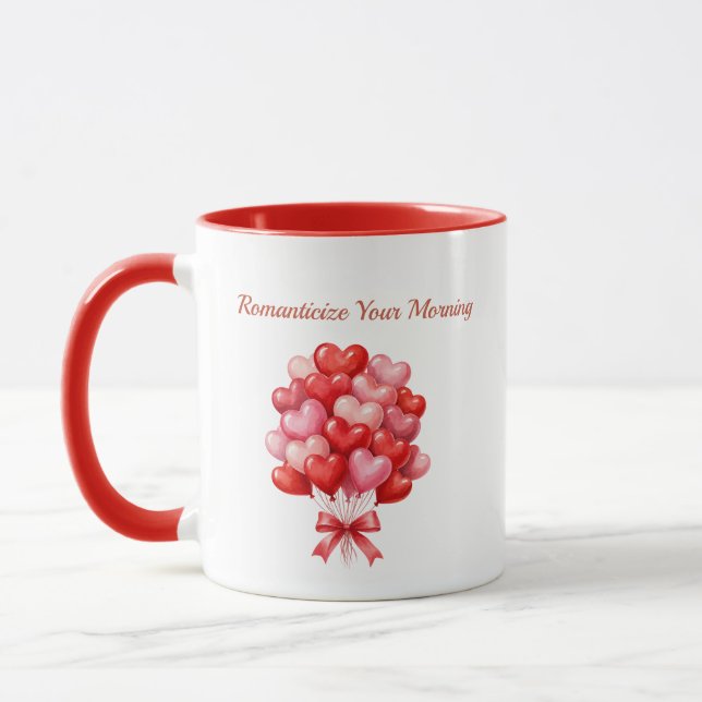 Bouquet de ballons en forme de cœur 3D Tasse à caf (Gauche)