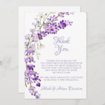 Bouquet de Carte de remerciements mariage