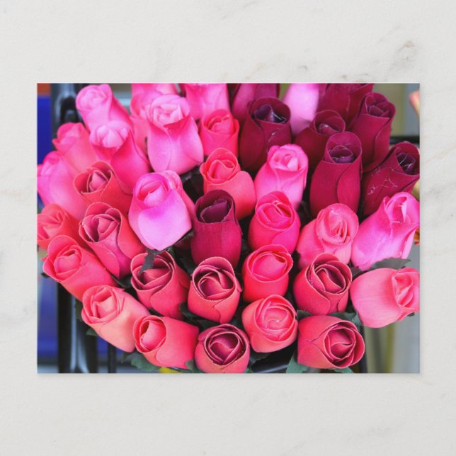bouquet de carte postale rose (Devant)