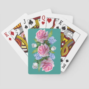 Bouquet de cartes de jeu rose - Choisir la couleur