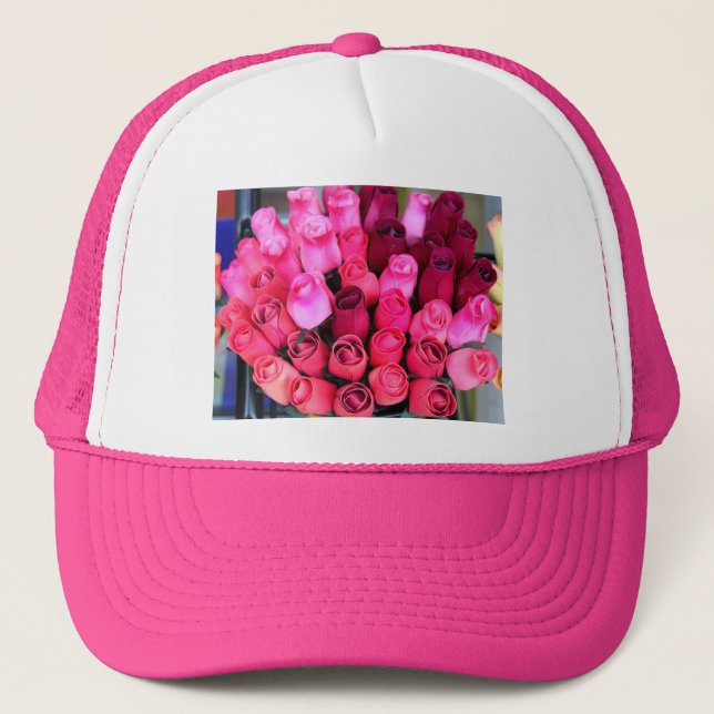 bouquet de casquette rose rose (Devant)