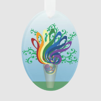 Bouquet de clef de musique dans le vase