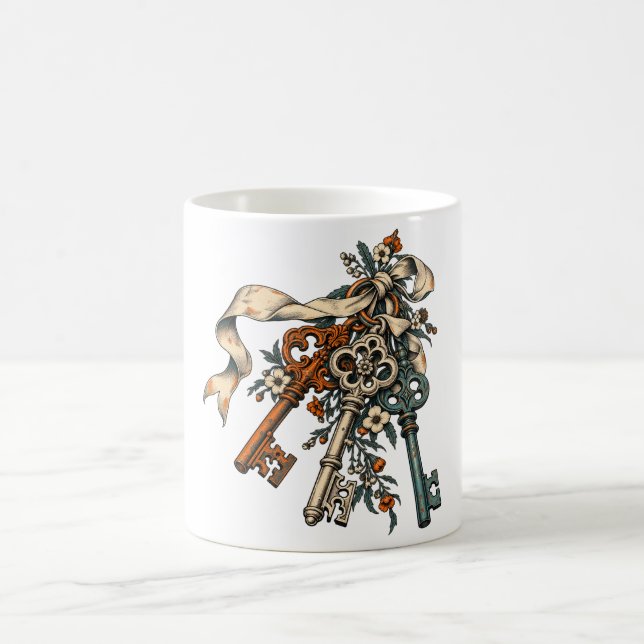 Bouquet de clés rustique Mug (Centre)