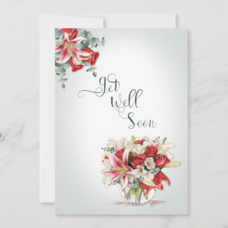 Bouquet de fleuriste Lilies et Roses rouges